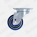 Rueda Poly Azul Centro Aluminio Con Placa
