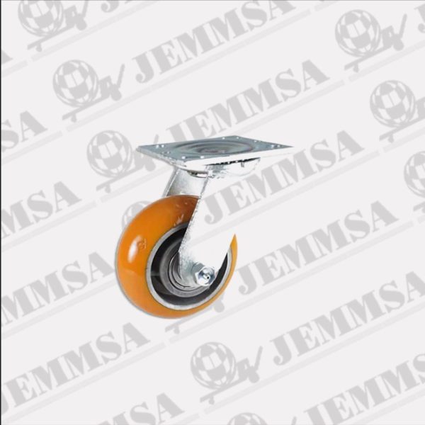 Rodaja Polyflexon Con Centro de Aluminio Con Placa
