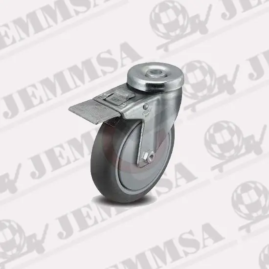 Rodaja Giratoria Antiestica Gris Con Ojillo