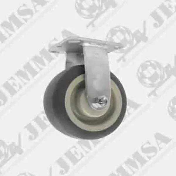 Rodaja Termoplastica Gris Con Placa