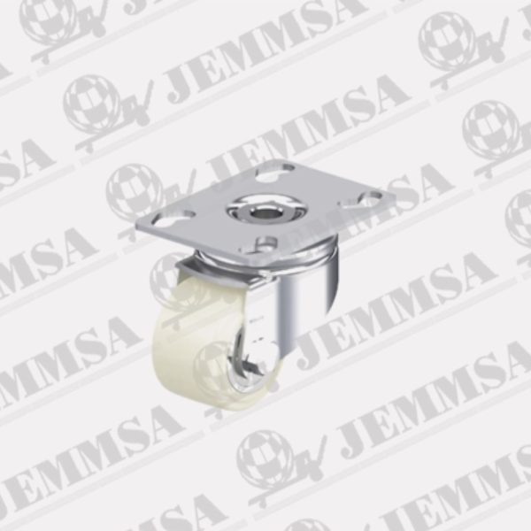 RUEDA GIRATORIA DE POLIAMIDA BLANCA DE 2"